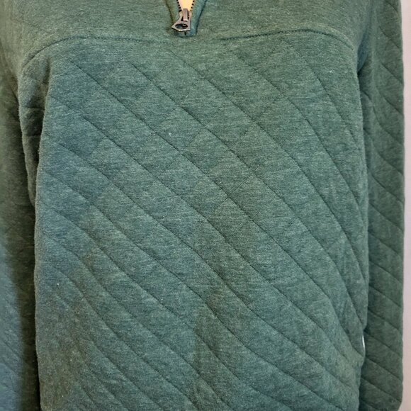 American Eagle Men's Athletic Fit Quarter Zip Pullover Sweater Size XS Green - Picture 2 of 6